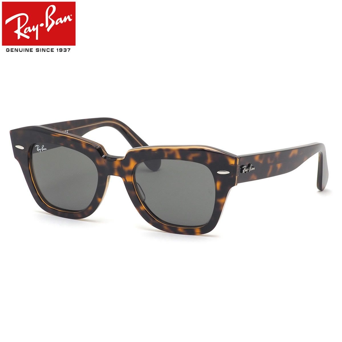 レイバン Ray-Ban サングラス RB2186 1292B1 49サイズ STATE STREET 1292/B1 ステートストリート ウェリントン べっ甲 デミ ハバナ ドライブ アウトドア メンズ レディース