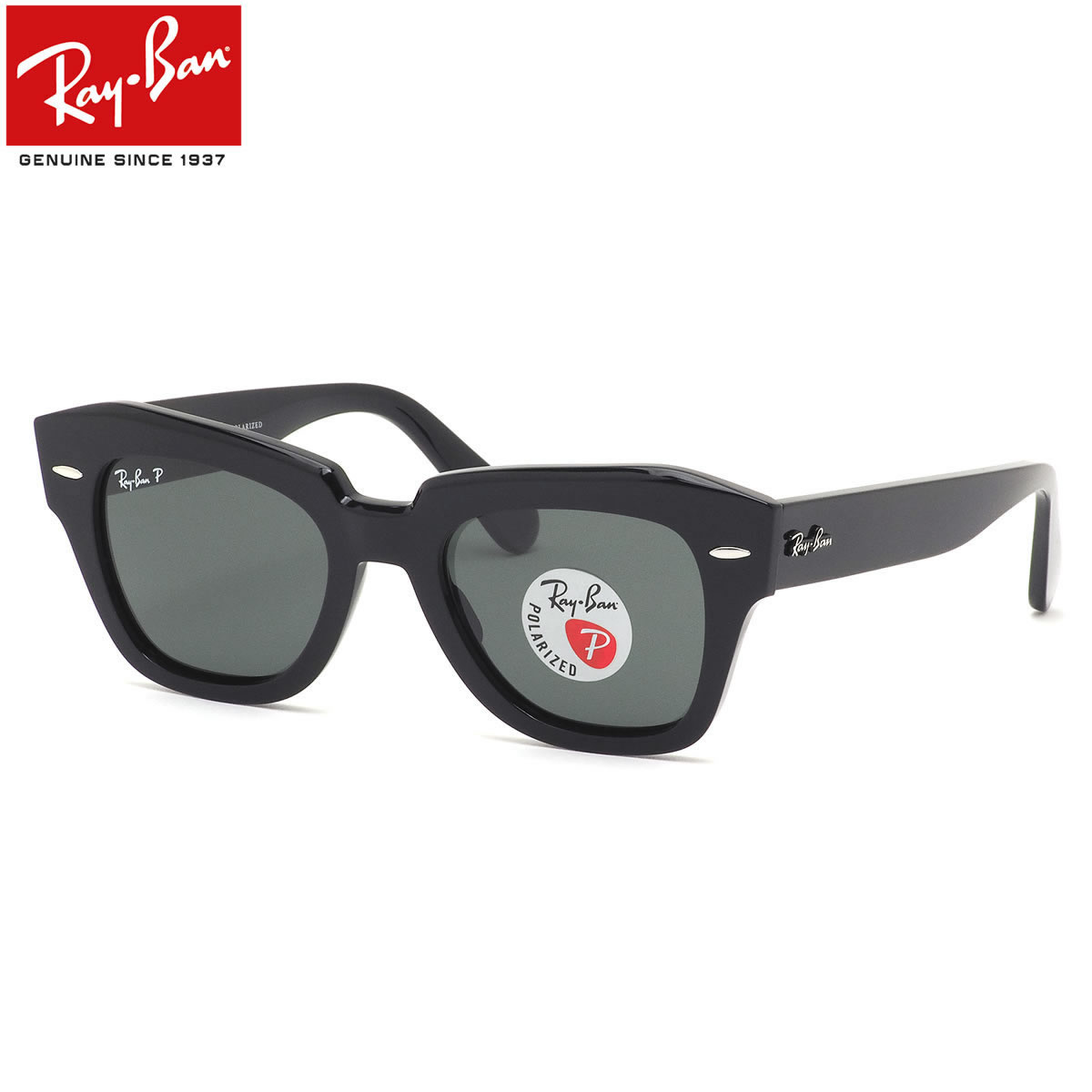 レイバン Ray-Ban サングラス RB2186 901/58 49サイズ STATE STREET ステートストリート 偏光サングラス 偏光レンズ ウェリントン ドライブ アウトドア メンズ レディース
