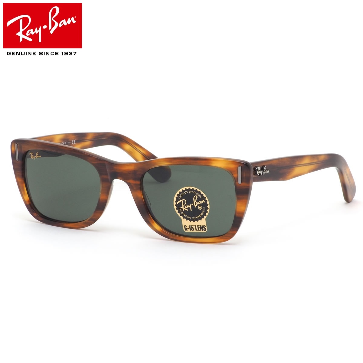 Ray-Ban サングラス RB2248 954/31 52 レイバン CARIBBEAN カリビアン G-15 べっ甲 デミ メンズ レディース