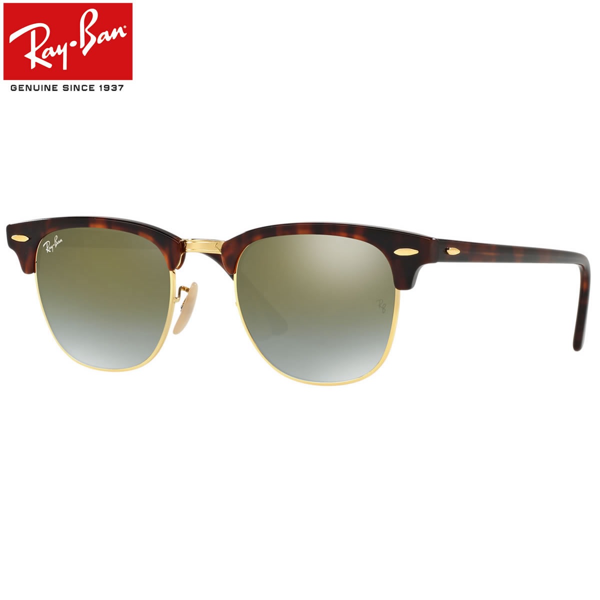 レイバン サングラス ミラー クラブマスター Ray-Ban RB3016 990/9J 51サイズ /レイバン RAYBAN CLUBMASTER FLASH LENSES GRADIENT 9909J サーモント ブロー べっ甲 べっこう ミラー ICONS アイコン メンズ レディース