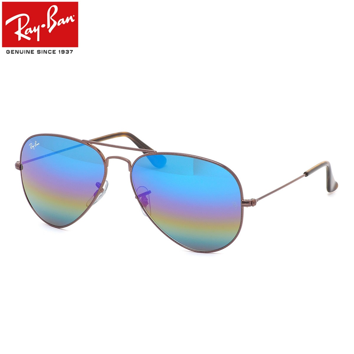 レイバン サングラス ミラー アビエーター Ray-Ban RB3025 9019C2 58サイズ 62サイズ /レイバン RAYBAN AVIATOR MINERAL FLASH LENSES 9019/C2 LARGE METAL ラージメタル ツーブリッジ ダブルブリッジ ティアドロップ ミラー レインボー ブルーレンズ ICONS アイコン メ…