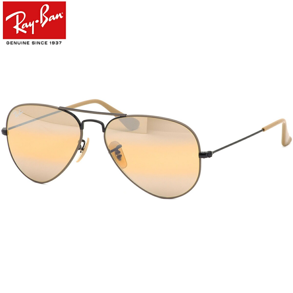 Ray-Ban レイバン サングラス /RB3025 9153AG 55サイズ 58サイズ /AVIATOR MIRROR アビエーター ミラー ティアドロップ パイロット グラディエント グラデーション ブラック ベージュ かっこいい おしゃれ クール /メンズ レディース 【20BF】