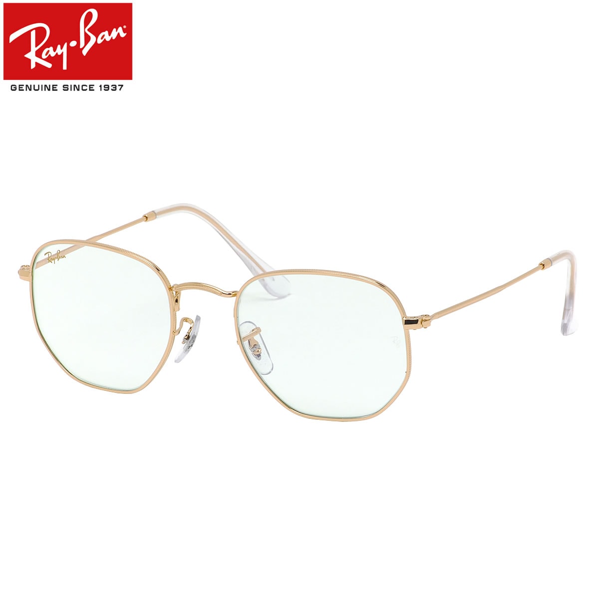 Ray-Ban サングラス RB3548 9196BF 51 レイバン ROUND METAL CLEAR エバーグラス クリアレンズ ブルーライトカット テレワーク PC用 スマホ用  メンズ レディース