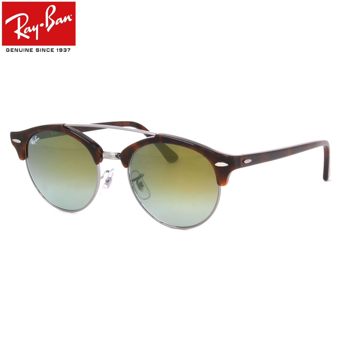 レイバン サングラス クラブラウンド ダブルブリッジ Ray-Ban RB4346 62519J 51サイズ /レイバン RAYBAN CLUBROUND DOUBLE BRIDGE 6251/9J ツーブリッジ ダブルブリッジ サーモント ブロー べっ甲 べっこう メンズ レディース 【20BF】