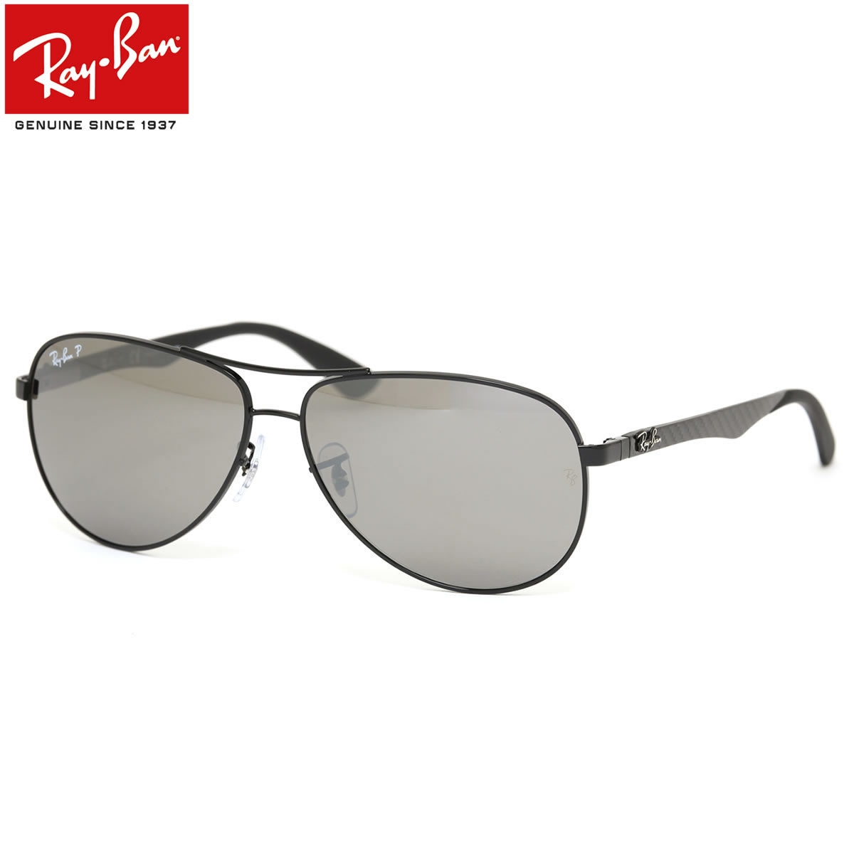 レイバン サングラス ミラー 偏光 テック カーボンファイバー Ray-Ban RB8313 002/K7 61サイズ /レイバン RAYBAN TECH CARBON FIBRE FLASH LENSES 002K7 COCKPIT コックピット ツーブリッジ ダブルブリッジ ティアドロップ 偏光レンズ 偏光サングラス メンズ レディース