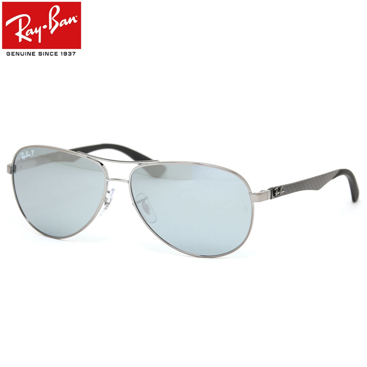 レイバン サングラス ミラー 偏光 テック カーボンファイバー Ray-Ban RB8313 004/K6 61サイズ /レイバン RAYBAN TECH CARBON FIBRE FLASH LENSES 004K6 COCKPIT コックピット ツーブリッジ ダブルブリッジ ティアドロップ 偏光レンズ 偏光サングラス メンズ レディース