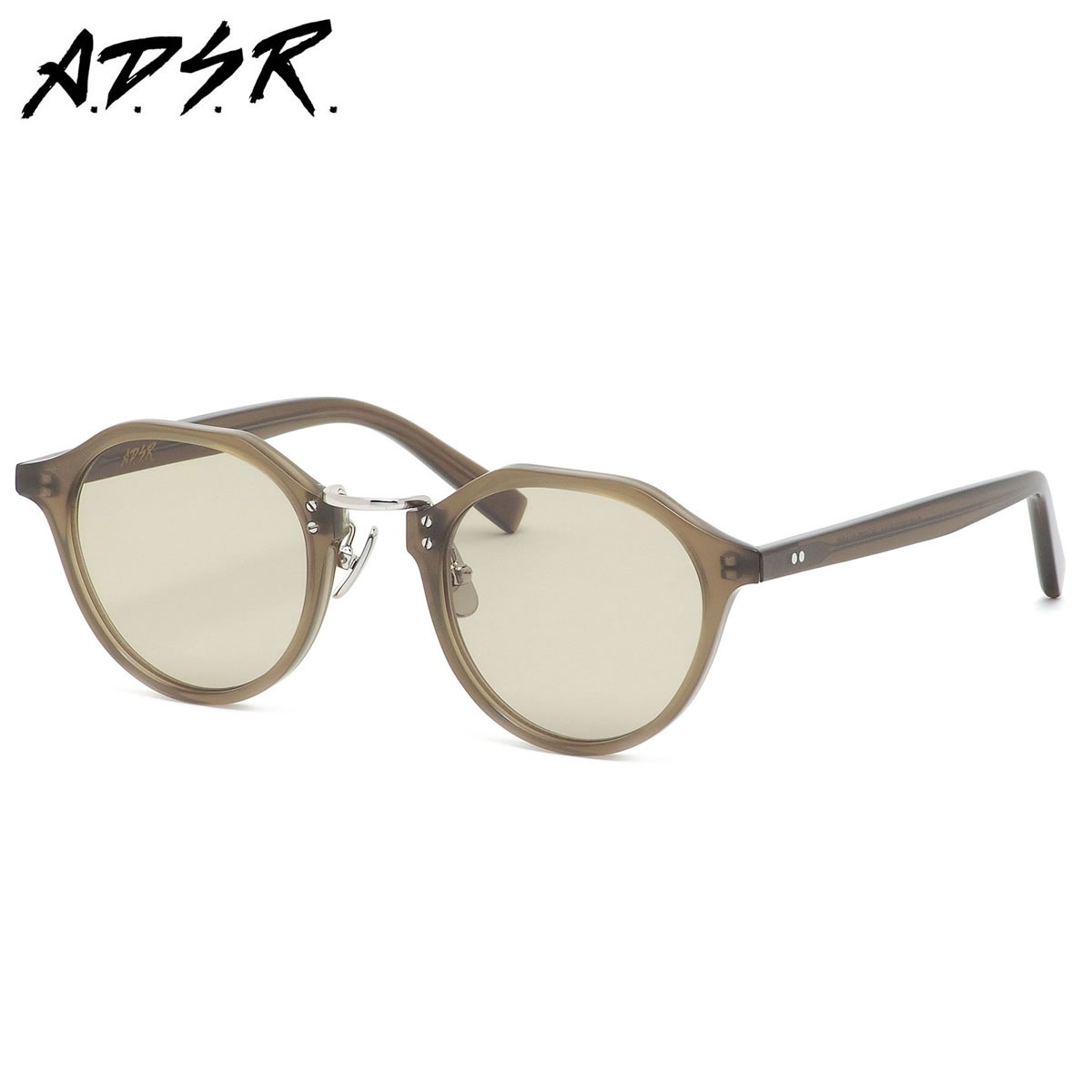 A.D.S.R. エーディーエスアール サングラス /SATCHMO 11 47サイズ /サッチモ ADSR フラットレンズ トレンド チタニウム HAND MADE /期間限定 A.D.S.R. オフィシャルタイアップ企画 メンズ レディース