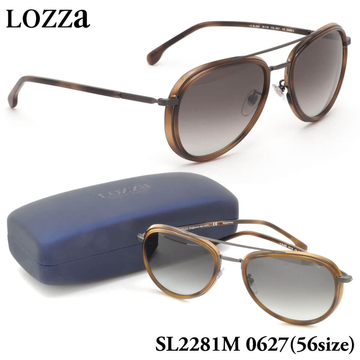 ロッツァ LOZZA サングラス /SL2281M 0627 56サイズ /COMO 2 /LOZZA メンズ レディース
