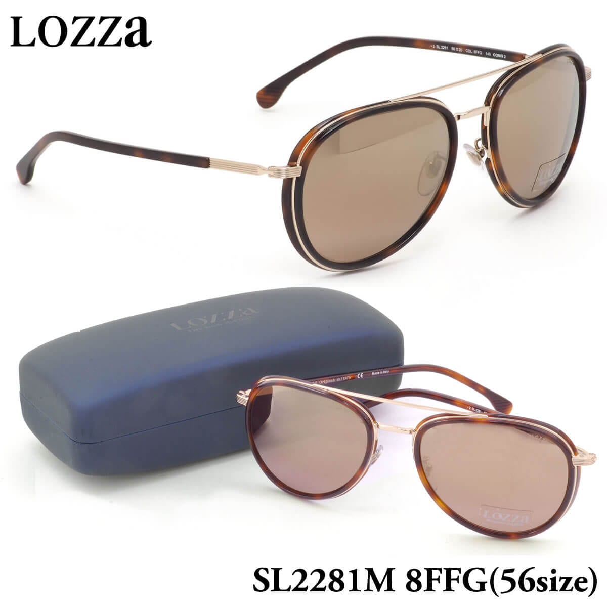 ロッツァ LOZZA サングラス /SL2281M 8FFG 56サイズ /COMO 2 ミラーレンズ /LOZZA メンズ レディース
