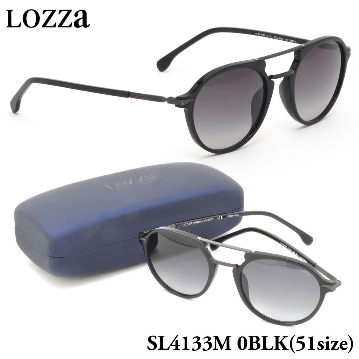 ロッツァ LOZZA サングラス /SL4133M 0BLK 51サイズ /COMO 1 /LOZZA メンズ レディース