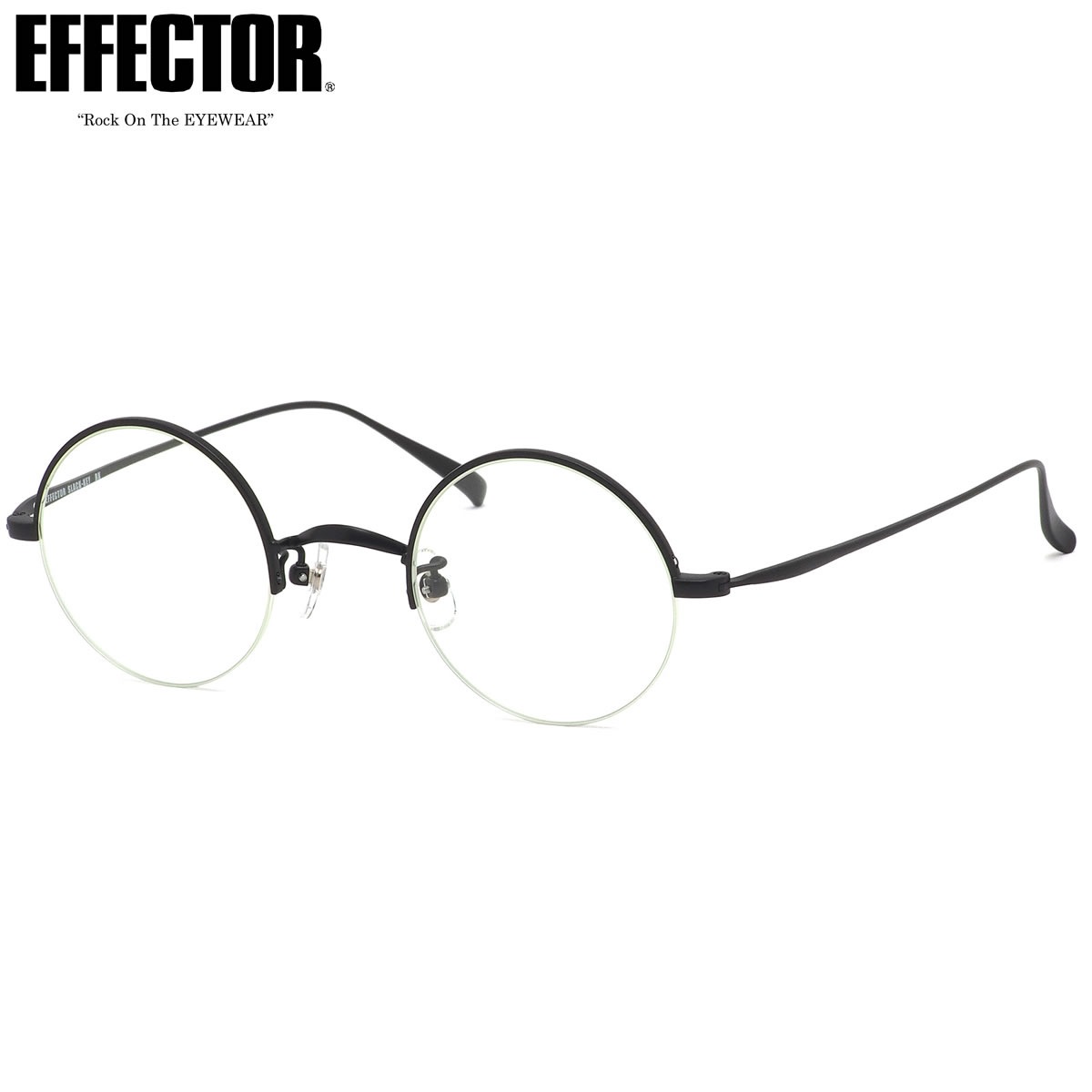 エフェクター EFFECTOR メガネ 伊達メガネセット /SLACK-KEY BK 44サイズ