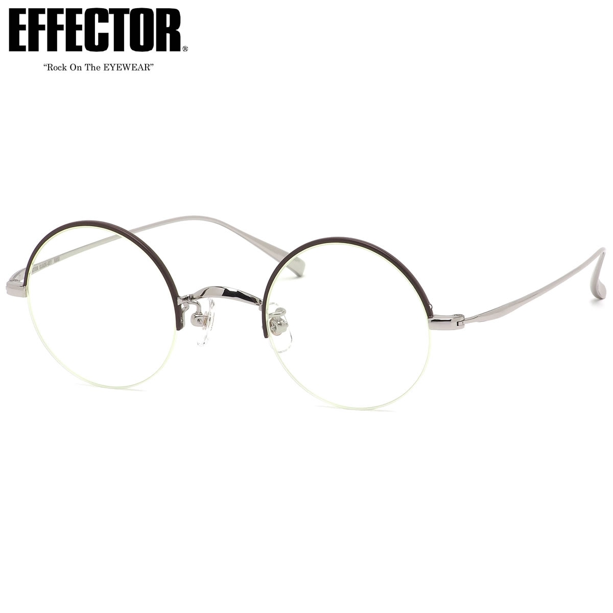 エフェクター EFFECTOR メガネ 伊達メガネセット /SLACK-KEY BRSI 44サイズ