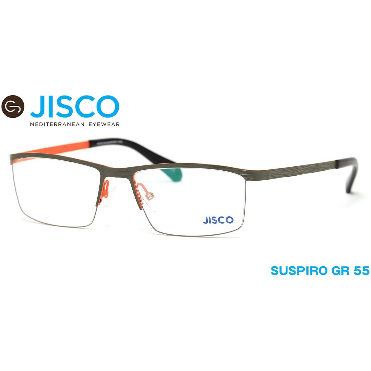 14時までのご注文は即日発送 SUSPIRO GR 55サイズ JISCO ジスコ メガネ メンズ レディース 伊達メガネ用レンズ無料!! あす楽対応 LOS40