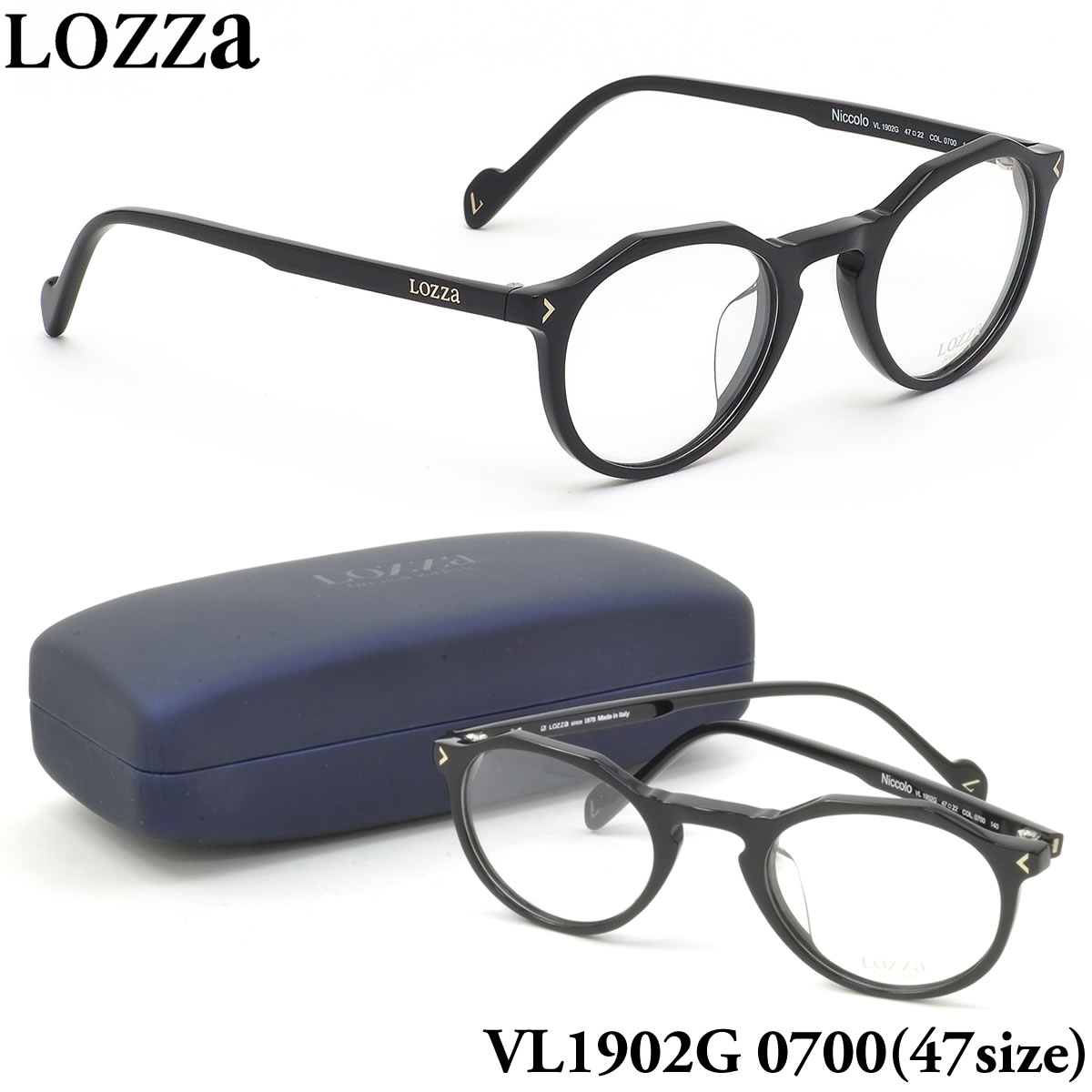 ロッツァ LOZZA メガネ /VL1902G 0700 47サイズ /Niccolo /LOZZA メンズ レディース