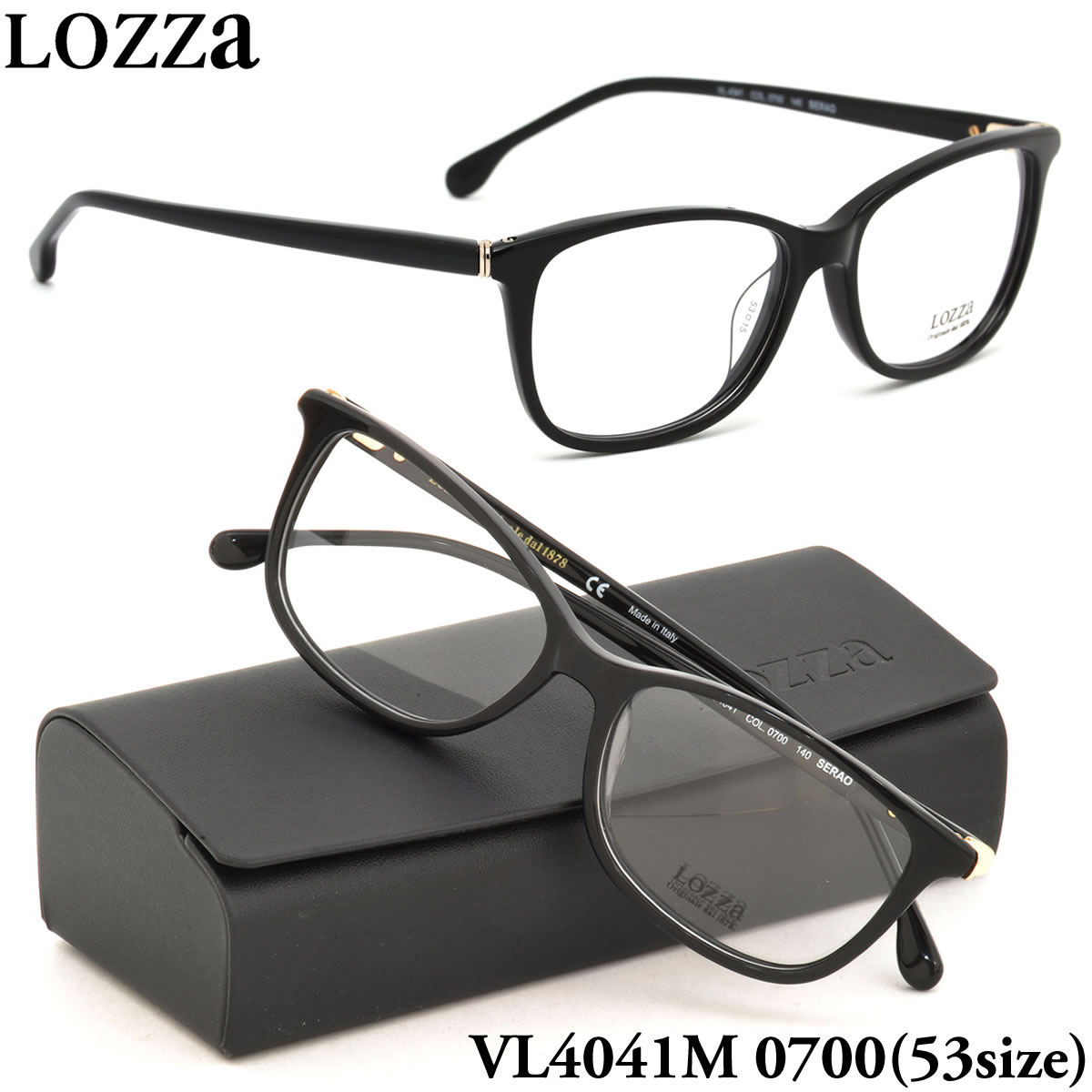 LOZZA ロッツァ 眼鏡 メガネ フレーム /VL4041M 0700 53サイズ /SERAO ボストン /メンズ レディース