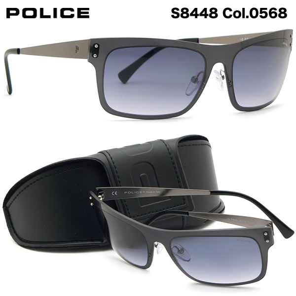 訳あり ランクB 未使用品 POLICE ポリス サングラス /S8448 0568 58サイズ /POLICE メンズ レディース