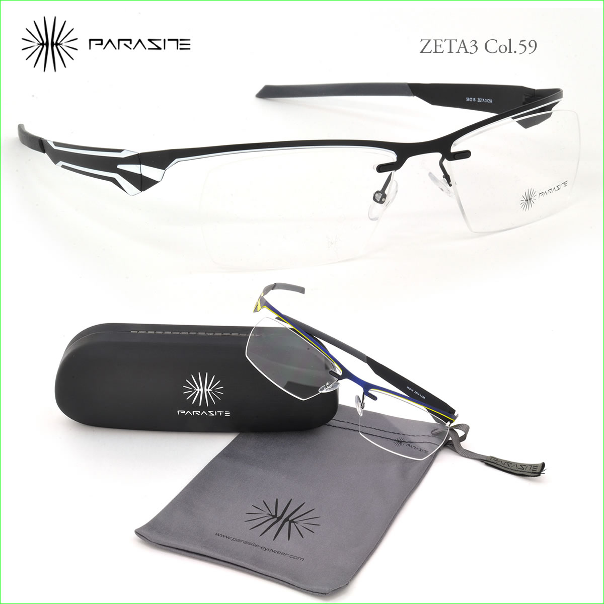 パラサイト メガネフレーム PARASITE ZETA 3 C59：顔に寄生するアイウェア！？