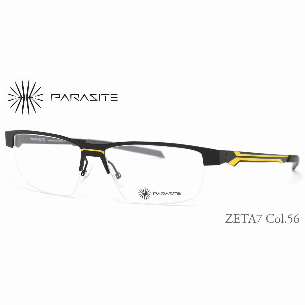 14時までのご注文は即日発送 パラサイト国内正規品販売認定店 ZETA7 C56 PARASITE パラサイト メガネ メンズ レディース 伊達メガネ用レンズ無料!! あす楽対応