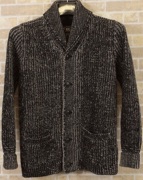 RRL / ダブルアールエル プレイテッド カーディガン ショールカラー