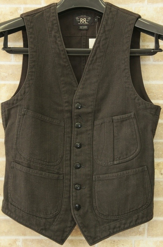 名作 RRL STEVENS WAIST COAT L ジャスペ ストライプ 杢 名作 RRL STEVENS WAIST COAT L ジャスペ ストライプ 杢 チノパン