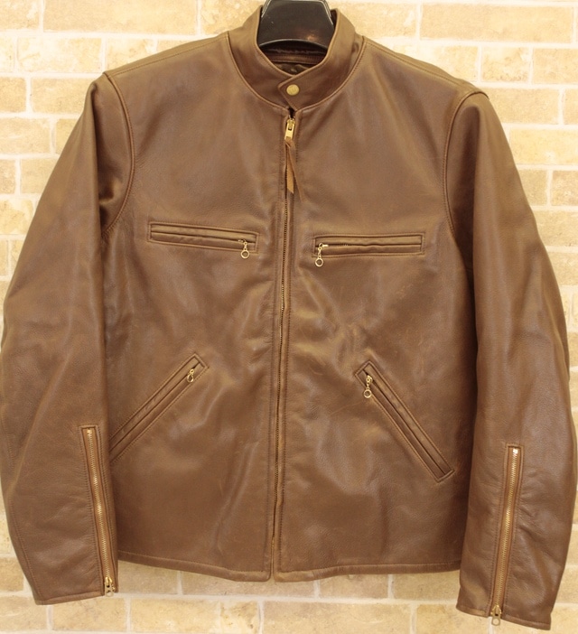 ブラウンレザーライダースジャケット　RRL複刻全サイズ　2色 ラルフローレン ダブルアールエル レディース カウ レザー 牛革