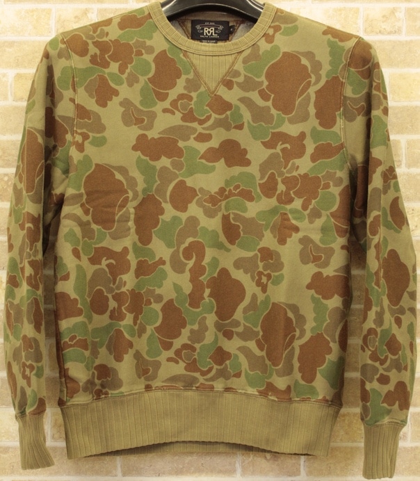 RRL ダブルアールエル　ラルフローレン　迷彩 カモ柄 ポケット スウェット S ダブルアールエル) RRL キャモプリント スウェット シャツ Camo-Print