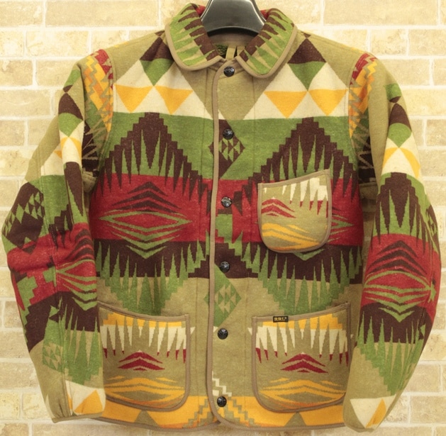 RRL ダブルアールエル フリースジャケットネイティブ柄 ボア ダブルアールエル) RRL フリース CARTWRIGHT ジャケット Fleece