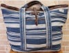 (���ե������) Ralph Lauren striped tote �����Х� x �쥶�� �ܡ����� �ȡ���