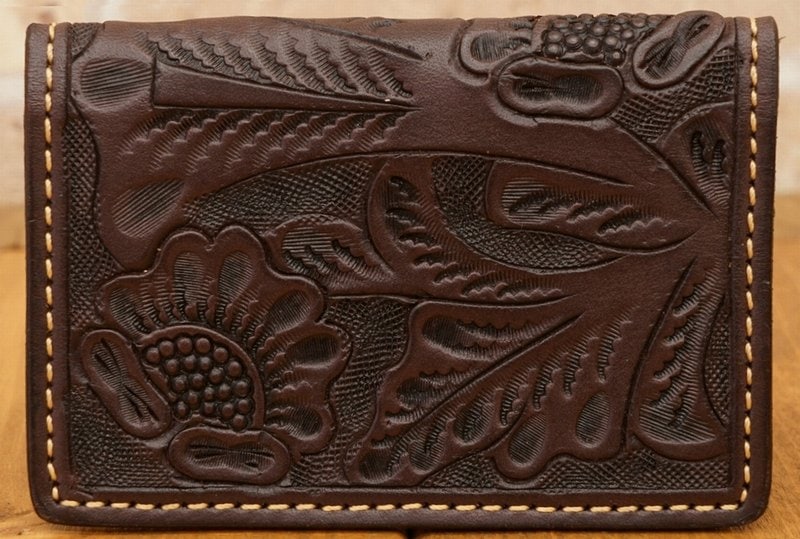 ダブルアールエル) RRL ツールド レザー カード ウォレット