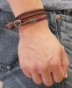 (���ե������) Ralph Lauren �ܥ���α�� �쥶�� �֥쥹��å� �������֥饦�� Buttoned Wrap Leather Bracelet