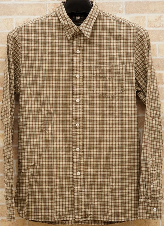 RRL スエードブラウンシャツ RRL（ダブル アール エル）の「スリム
