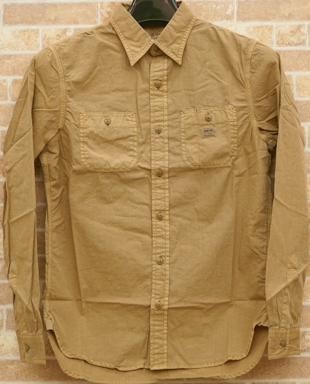 RRL ベージュ 帆布ワークシャツ