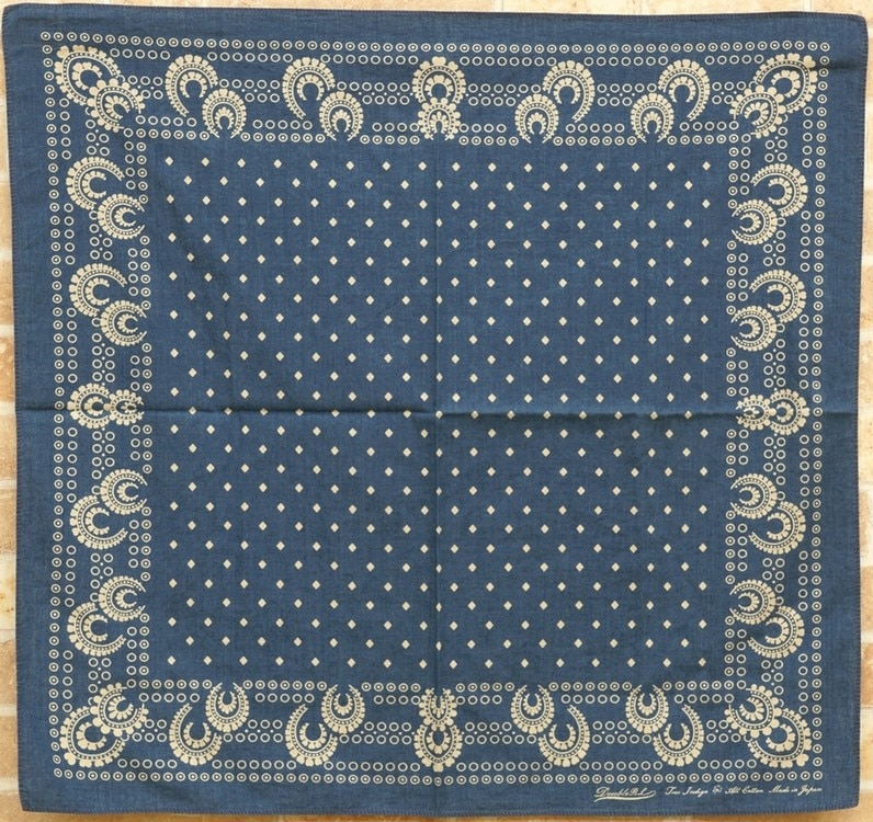 ダブルアールエル) RRL 日本製 本藍染め ドット バンダナ Scarf made