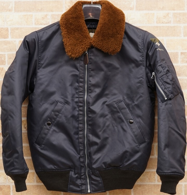 ダブルアールエル) RRL シアリングカラー ダウンジャケット ネイビー