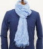 (���ե������) Ralph Lauren ����ù� ���åȥ� �������� �饤�� �֥롼 Crinkled Cotton Scarf Blue