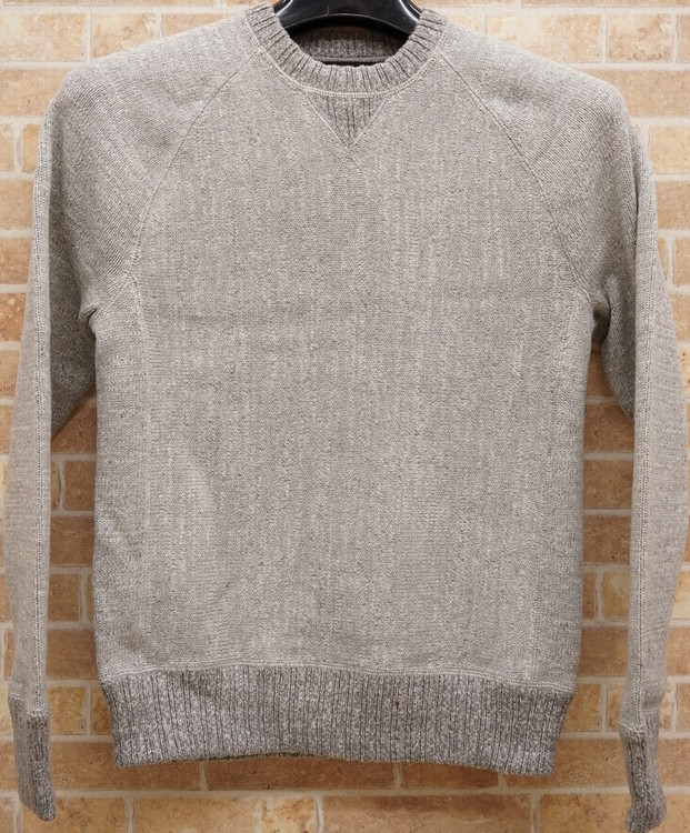 ダブルアールエル) RRL コットン クルーネック セーター ヘザーグレー