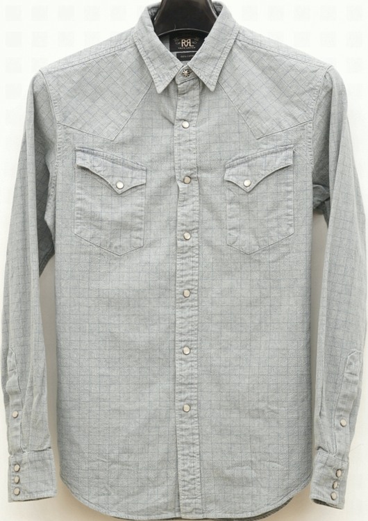 ダブルアールエル) RRL 本藍染め コンチョボタン ウェスタンシャツ