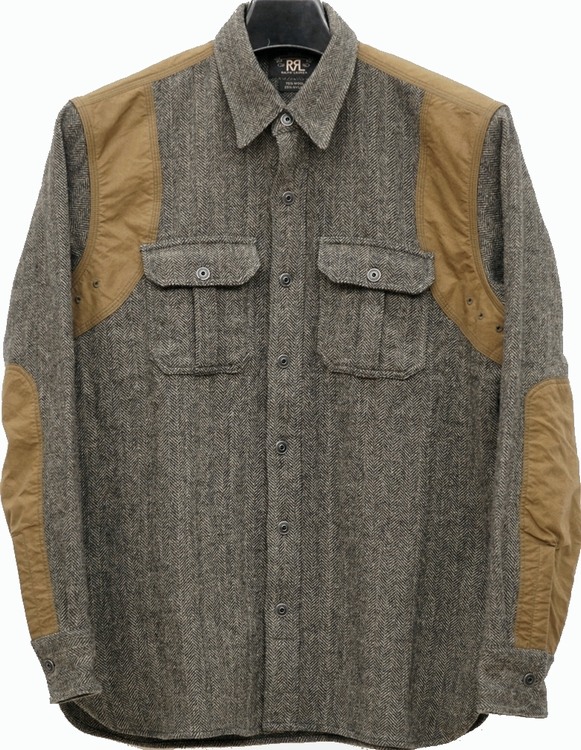 ラルフローレン RRL ヘリンボーン カバーオール シャツ XXL オリーブ