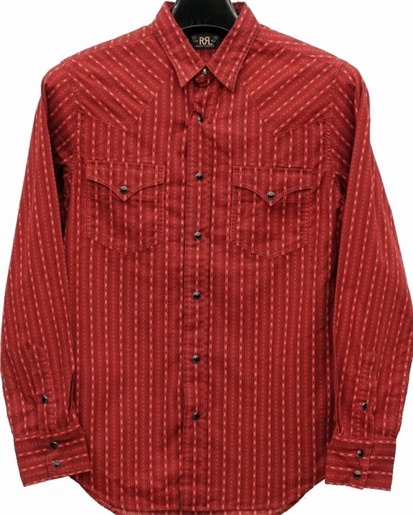 RRL ウエスタンシャツ　コンチョ　captais helm購入 RRL ウエスタンシャツ コンチョ captais helm購入 スリム