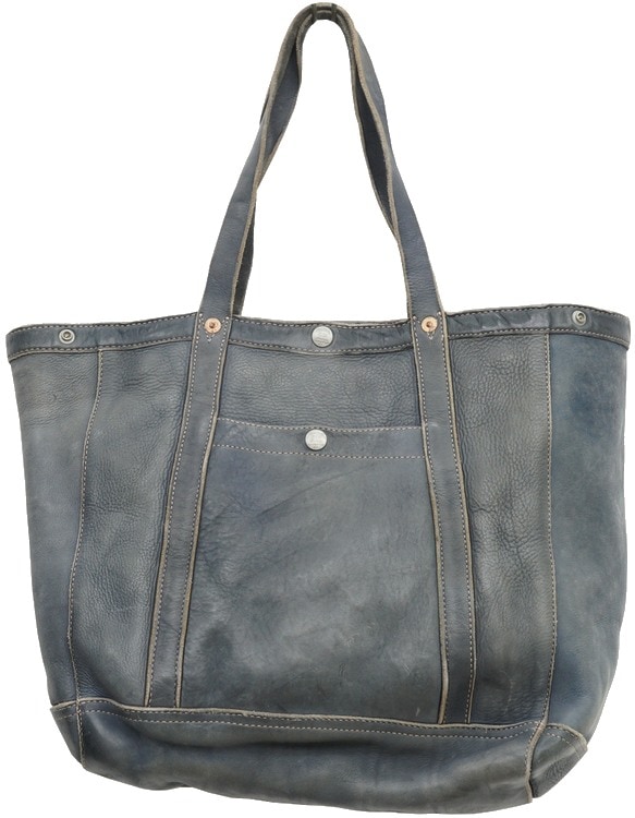 RRL インディゴレザートートバック GARYU - . RRL Indigo Dyed Leather Tote Bag. . RRLの