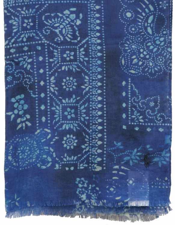 希少⭐️RRL ダブルアールエル ストール インディゴ イタリア製 新品