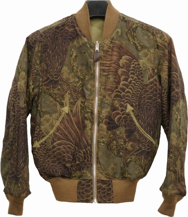 ダブルアールエル) RRL リバーシブル フライト ジャケット オリーブ