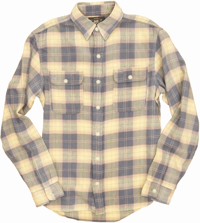 ダブルアールエル) RRL プラッド ツイル ワーク シャツ ウォッシュド