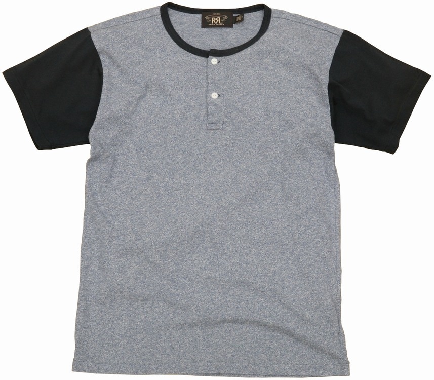 ダブルアールエル) RRL 本藍染め コットン ジャージー ヘンリー シャツ