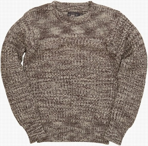 【美品】ダブルアールエル　RRL コットンニット　 クルーネック Ｓ霜降りグレー ワッフルニット コットンウール セーター（ニット/セーター）｜RRL