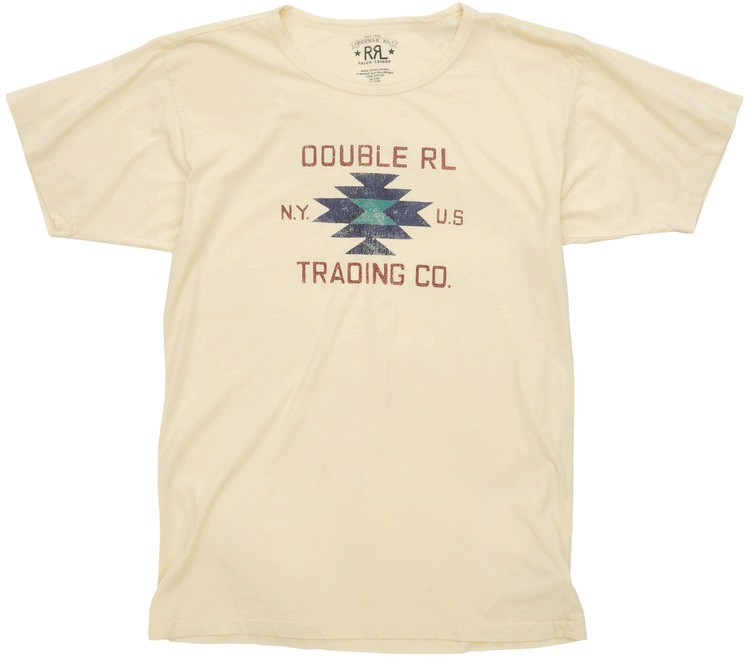 ダブルアールエル) RRL コットン ジャージー グラフィック Tシャツ