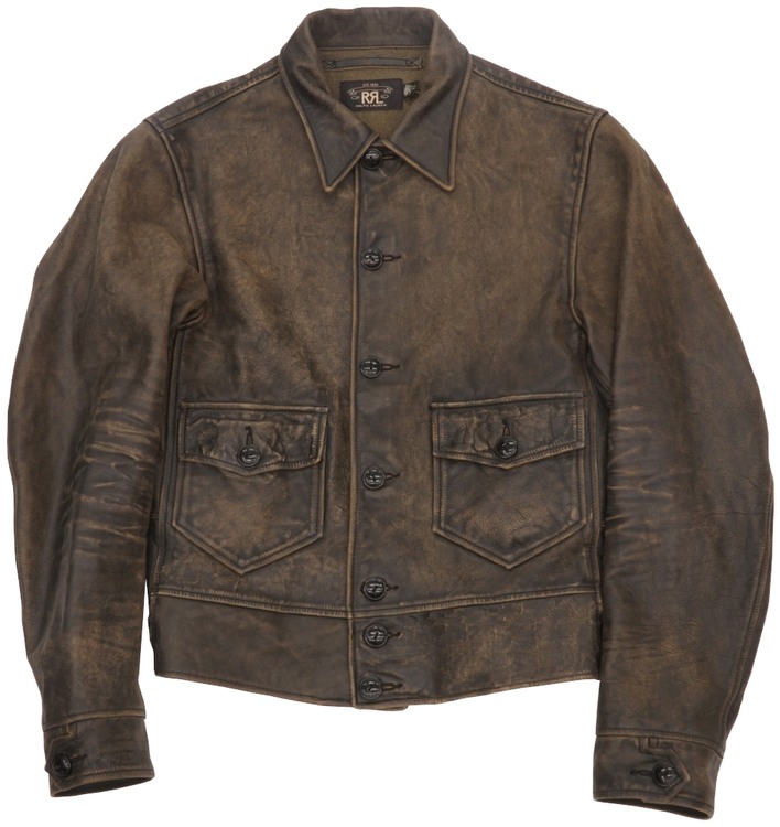 ダブルアールエル) RRL Mitchell レザー ジャケット カウハイド メンズ