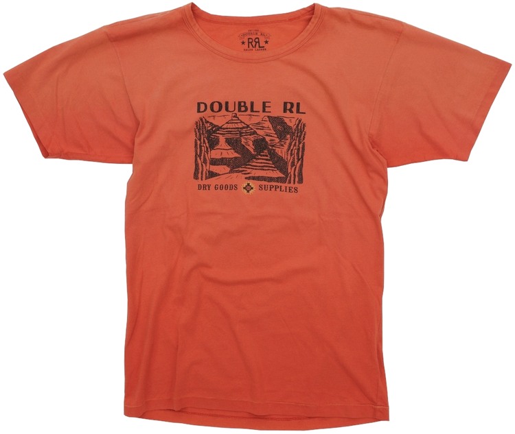 RRL コットン グラフィック バックプリント Tシャツ レッド RRL Ralph Lauren (ダブルアールエル) コットン グラフィック