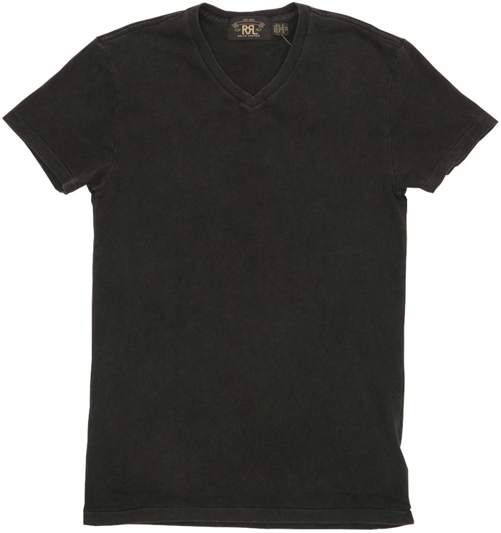 インディゴ染め ジャージー長袖Tシャツ【RRL】ヴィンテージ風 黒