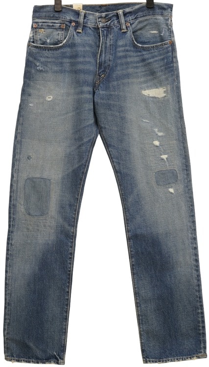 RRL LOW STRAIGHT 加工デニム ウエスト33 RRL LOW STRAIGHT 加工デニム ウエスト33